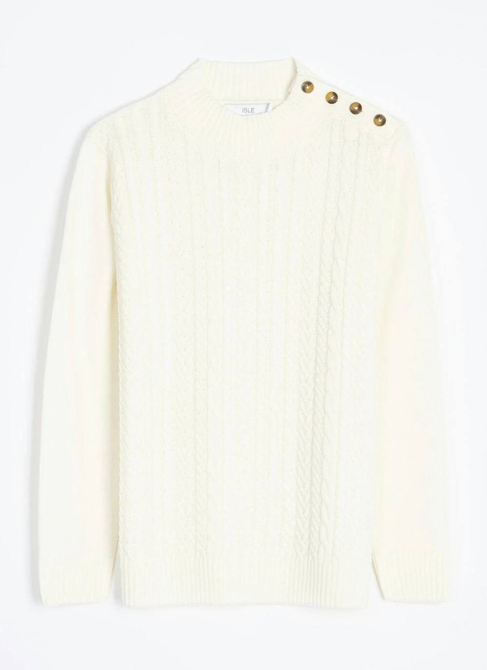 Button Detail Turtle Neck Jumper 3 Button Detail Turtle Neck Jumper - Image 3