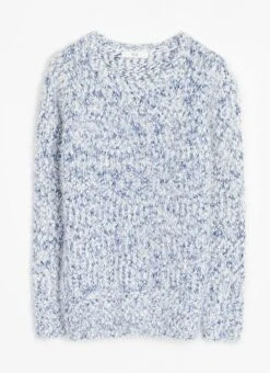 Textured Crew Neck Jumper -The Edinburgh Woollen Mill 62359pvl 88cbd93236e176a