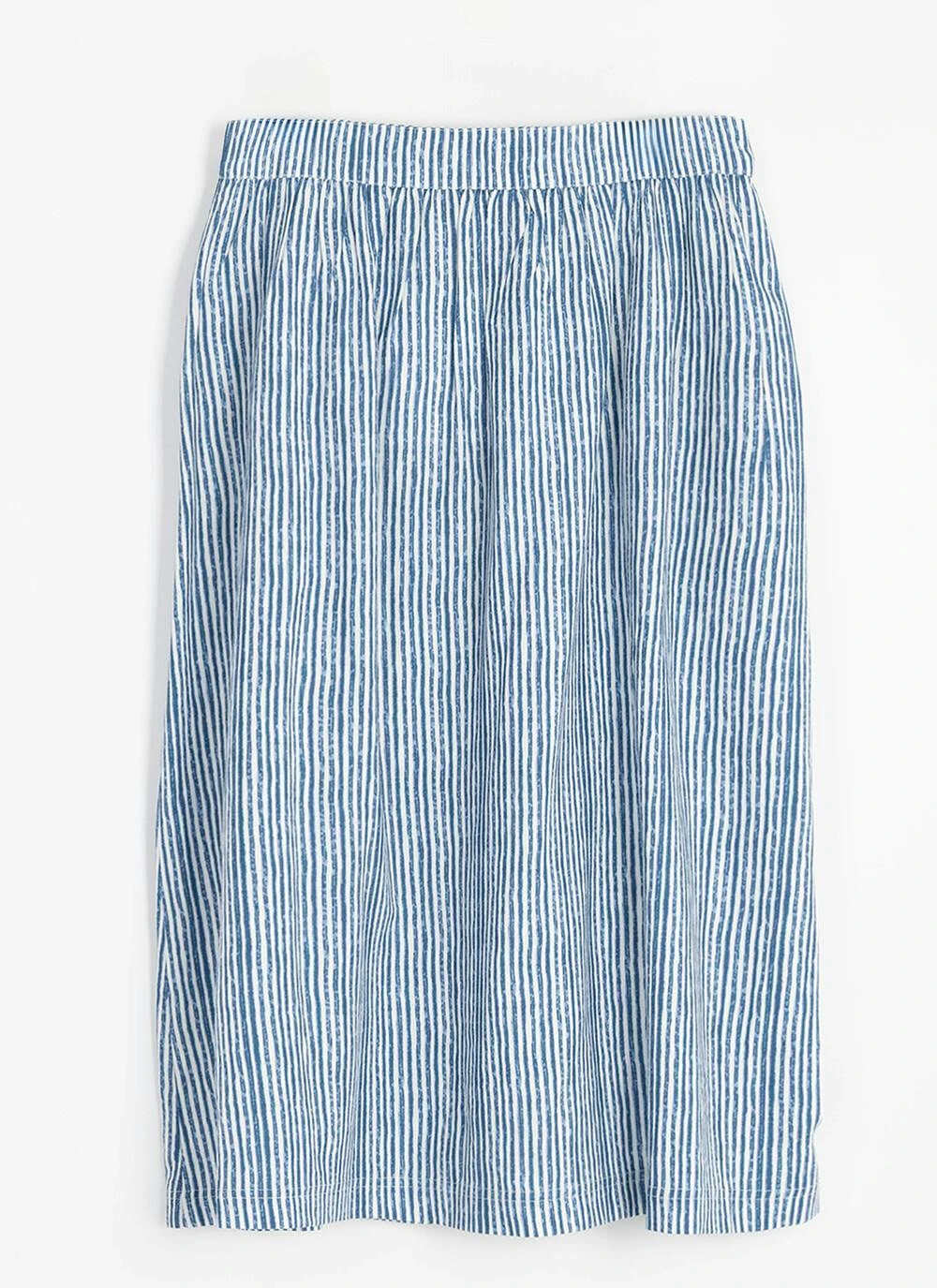 Linen Blend Stripe Midi Skirt 2 Linen Blend Stripe Midi Skirt - Image 2