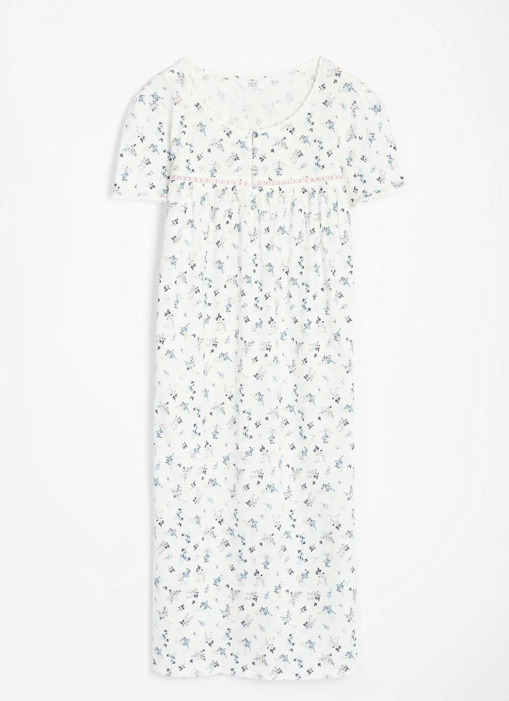 Pure Cotton Button Detail Printed Nightdress 1 Pure Cotton Button Detail Printed Nightdress