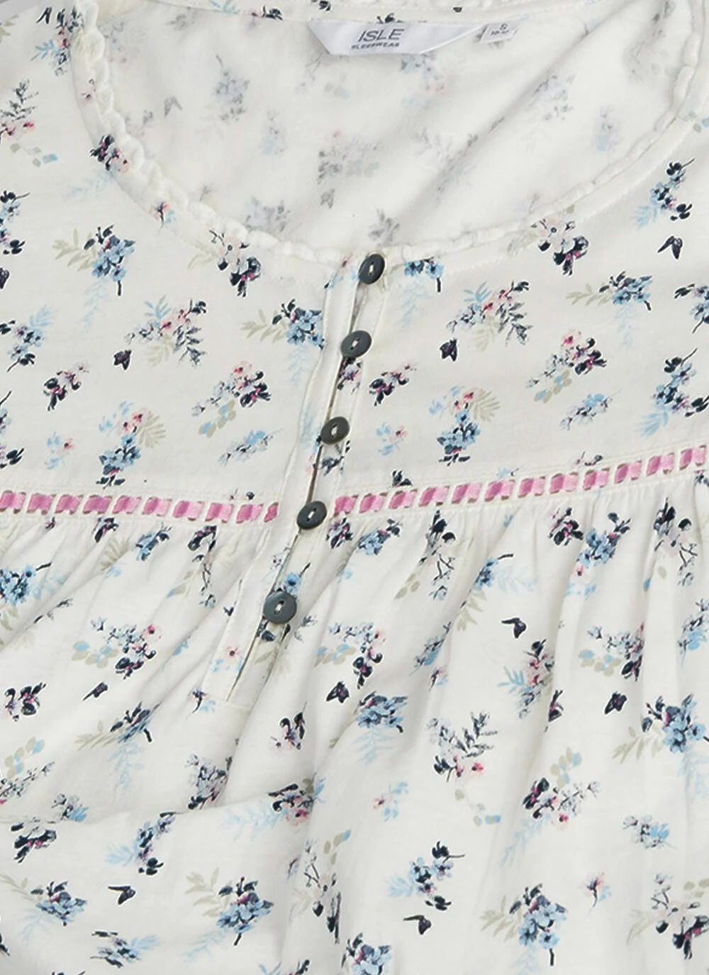 Pure Cotton Button Detail Printed Nightdress 2 Pure Cotton Button Detail Printed Nightdress - Image 2