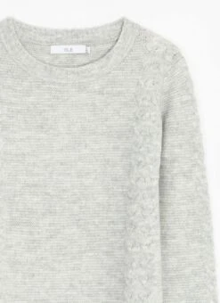 Soft Touch Cable Knit Crew Neck Jumper -The Edinburgh Woollen Mill 62543pvl af2f02540a7df3c