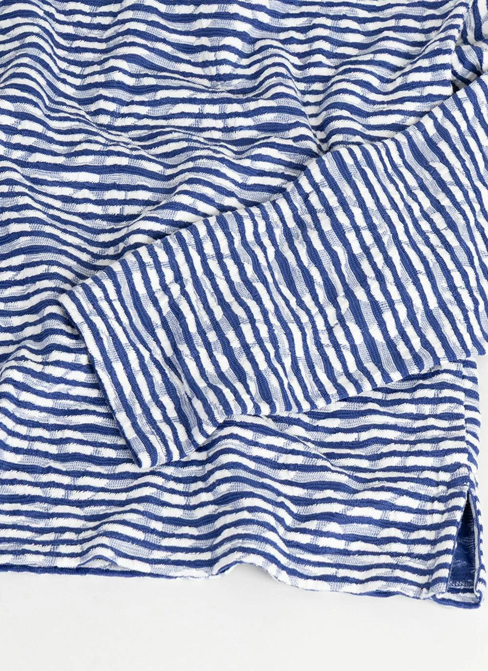 Cotton Blend Striped Textured Top 5 Cotton Blend Striped Textured Top - Image 5