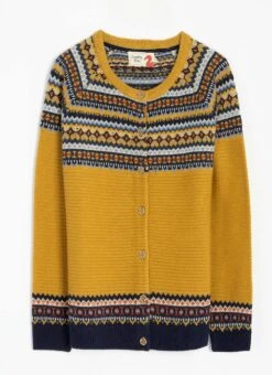 Wool Blend Yoke Fairisle Crew Neck Cardigan 8 Wool Blend Yoke Fairisle Crew Neck Cardigan -The Edinburgh Woollen Mill 62891pvl 2bcbf5caaa11eea