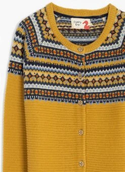 Wool Blend Yoke Fairisle Crew Neck Cardigan 9 Wool Blend Yoke Fairisle Crew Neck Cardigan -The Edinburgh Woollen Mill 62924pvl 81d28c058e42525
