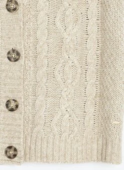 Wool Blend Cable Knit Waistcoat -The Edinburgh Woollen Mill 62932pvl a25f452929aa016