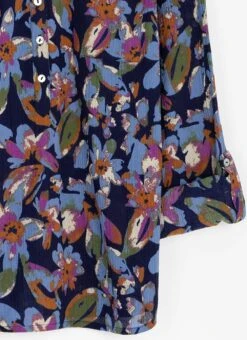 Pure Cotton Round Neck Print Blouse -The Edinburgh Woollen Mill 62971pvl edaf1ce768bdcde