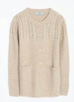 Textured Knit Crew Neck Cardigan 8 Textured Knit Crew Neck Cardigan -The Edinburgh Woollen Mill 62975pvl 21815285c4b8d63