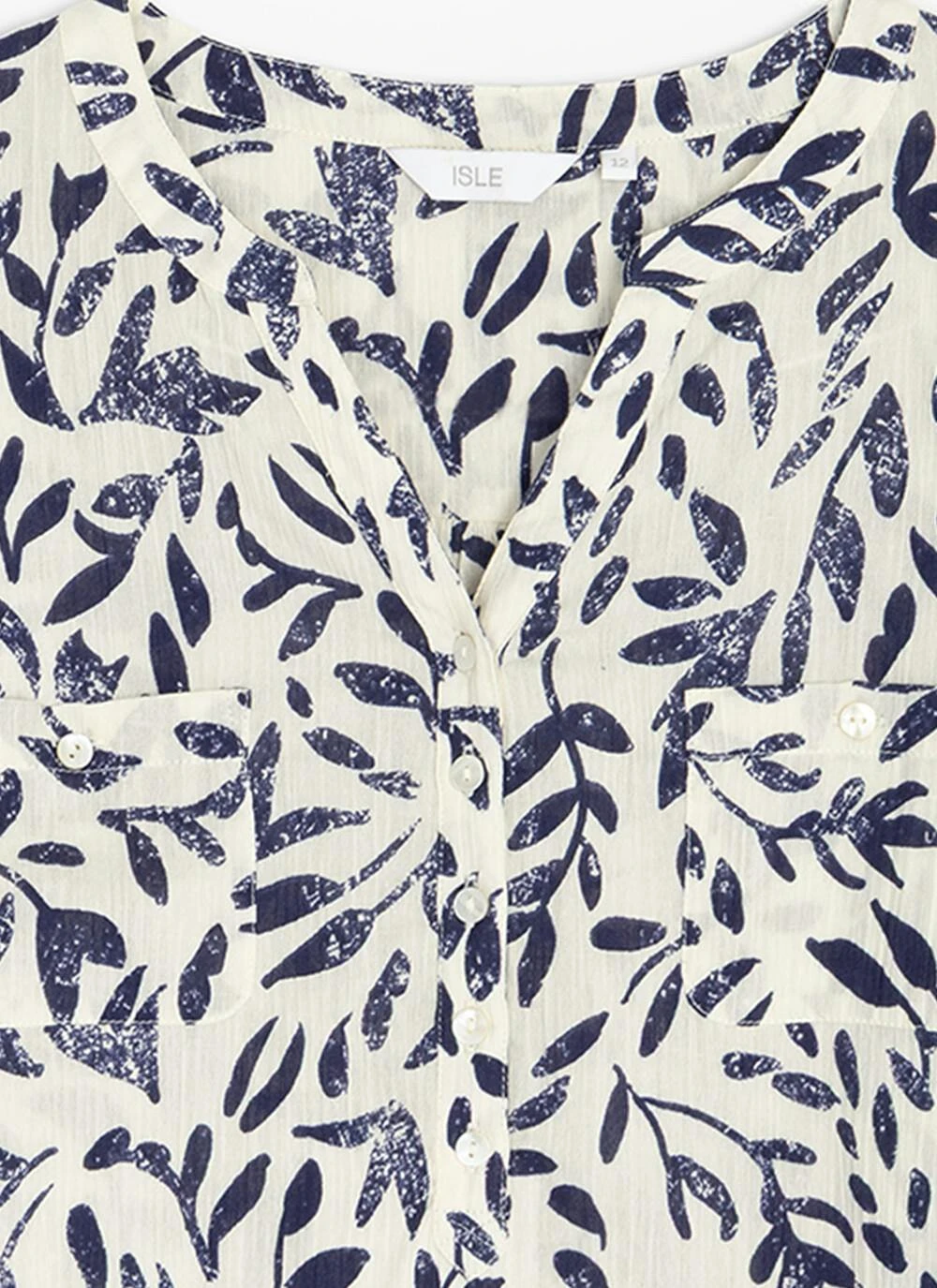 Pure Cotton Notch Neck Blouse 2 Pure Cotton Notch Neck Blouse - Image 2