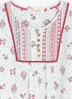 Pure Cotton Printed Pintuck Blouse -The Edinburgh Woollen Mill 62978pvl 51ee5bd46b5dacb