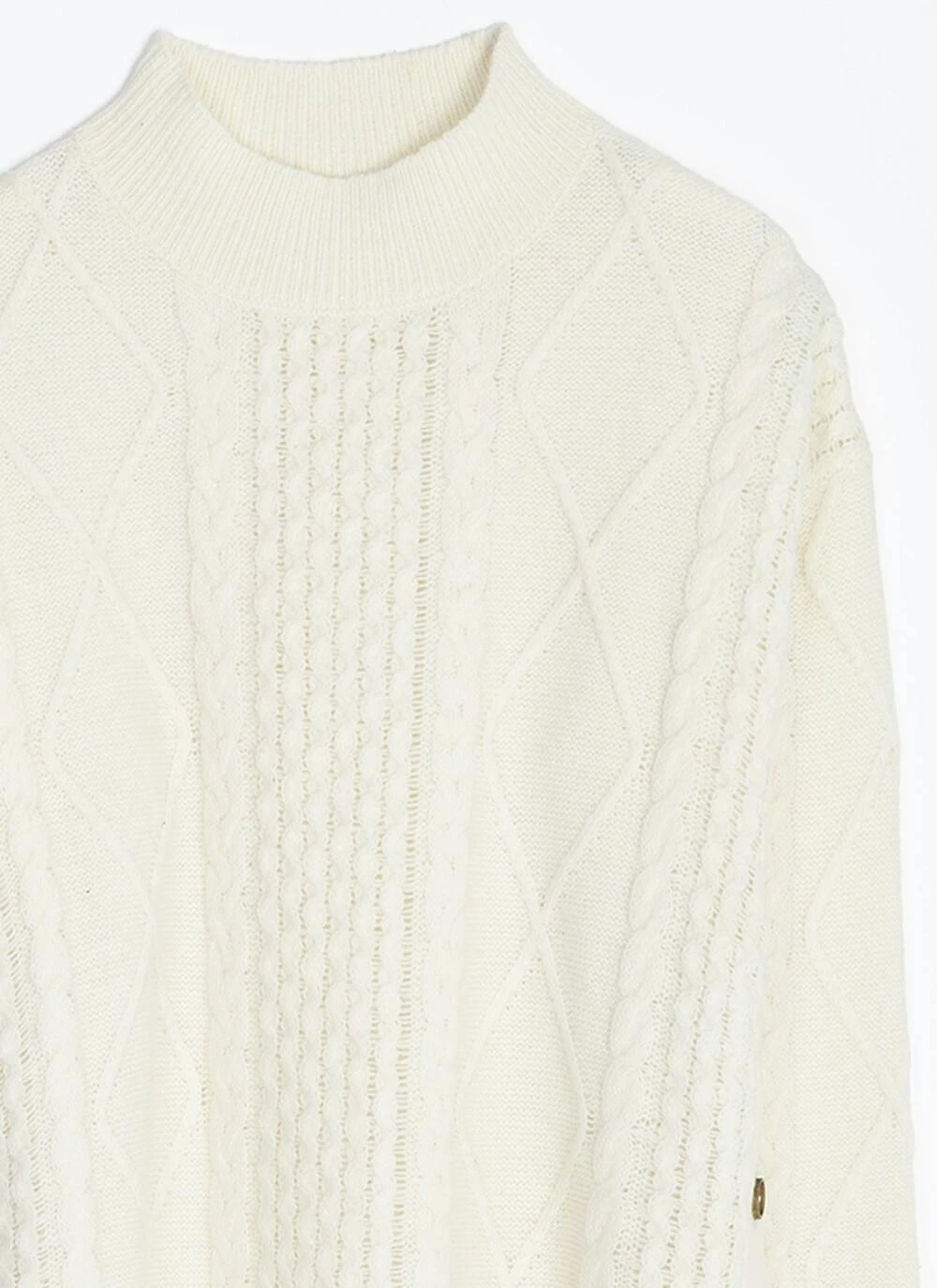 Wool Blend Cable Knit Turtle Neck Jumper 2 Wool Blend Cable Knit Turtle Neck Jumper - Image 2