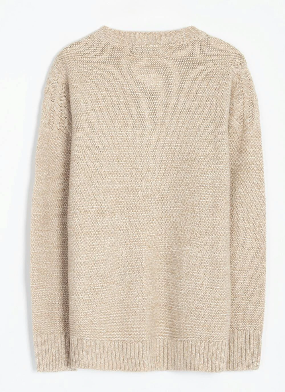 Textured Knit Crew Neck Cardigan 6 Textured Knit Crew Neck Cardigan - Image 6