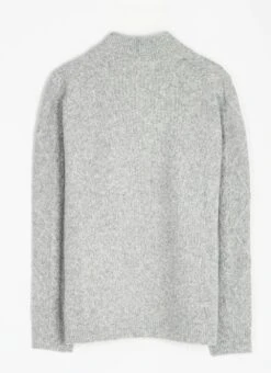 Wool Blend Cable Funnel Neck Cardigan -The Edinburgh Woollen Mill 63019pvl 458d93c813c14bf