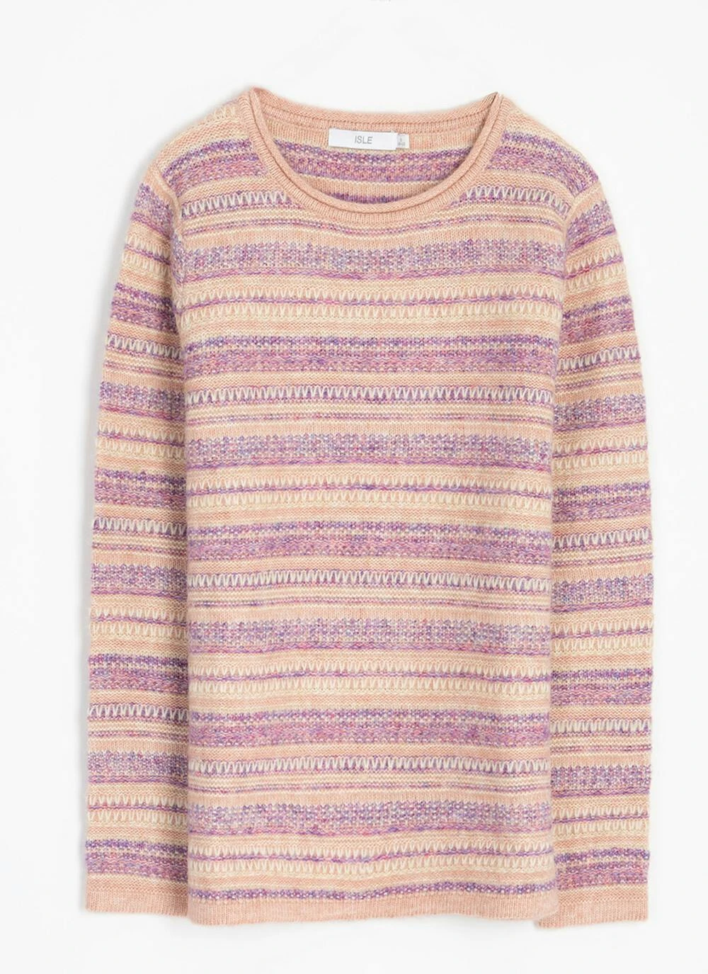 Textured Striped Crew Neck Jumper 1 Textured Striped Crew Neck Jumper
