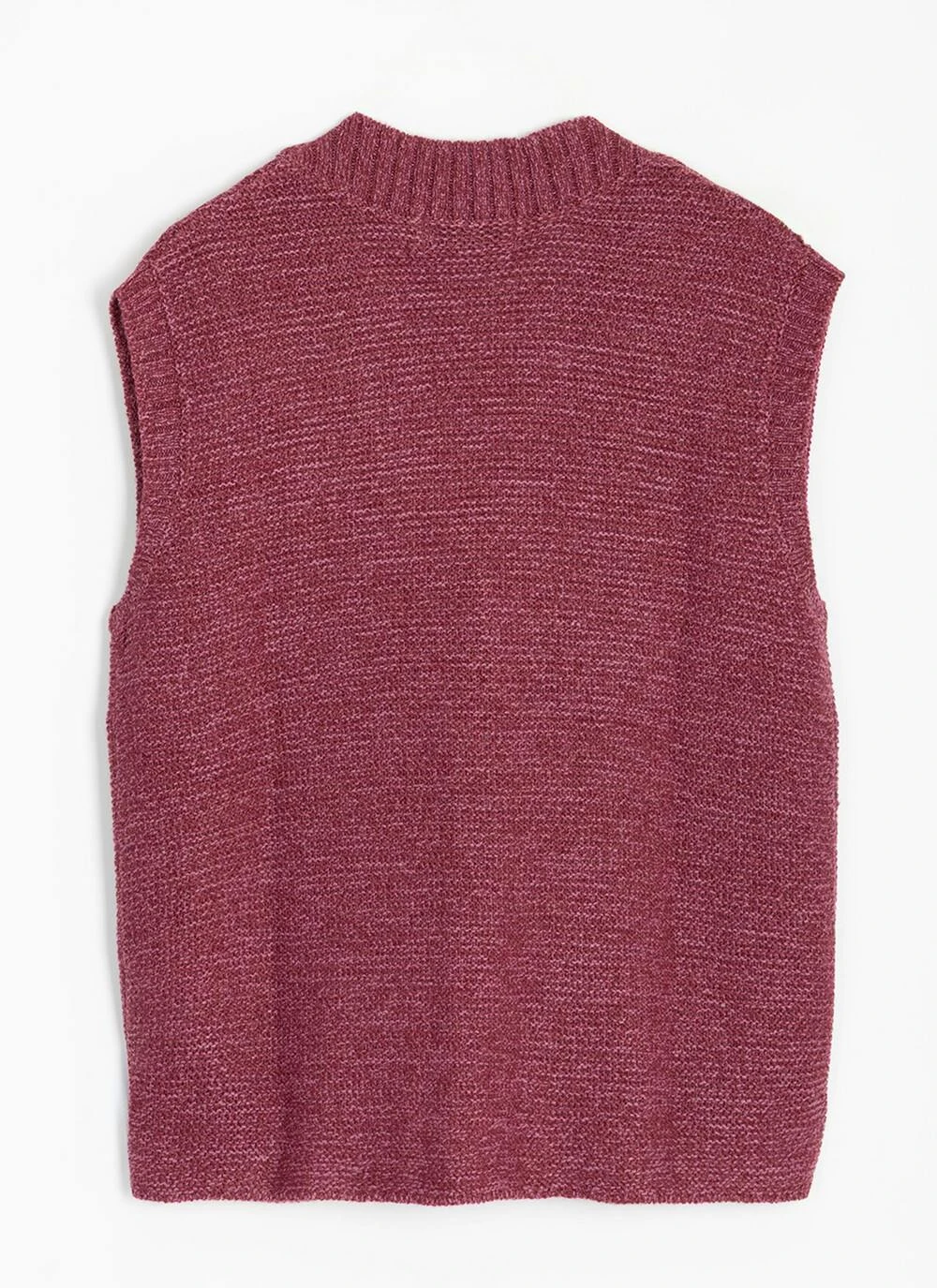 Single Cable Knit V- Neck Waistcoat 6 Single Cable Knit V- Neck Waistcoat - Image 6
