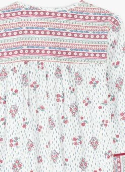 Pure Cotton Printed Pintuck Blouse -The Edinburgh Woollen Mill 63049pvl 5ab39f497e9f200