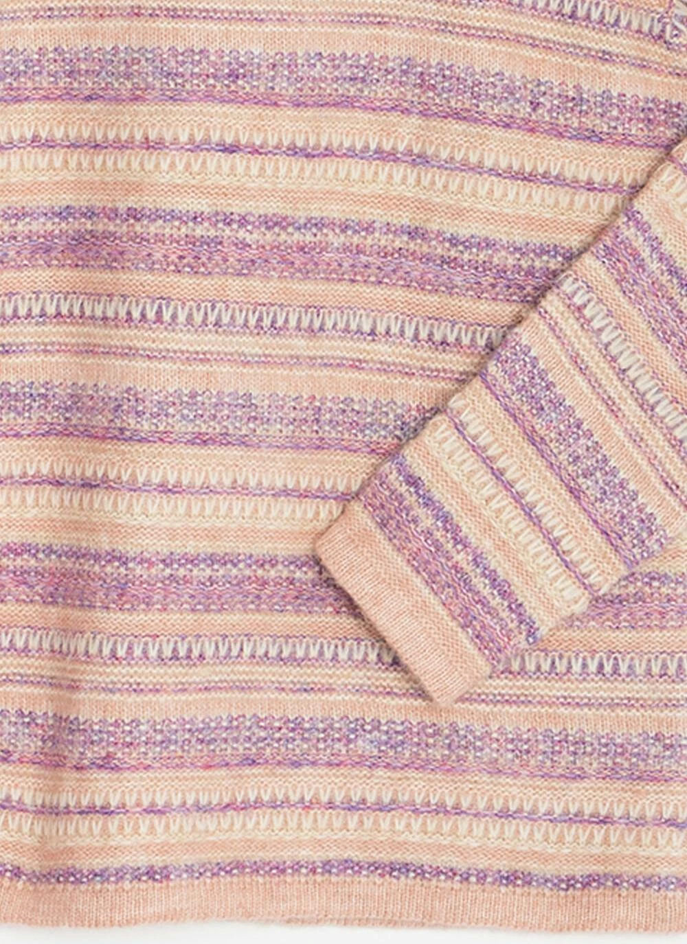 Textured Striped Crew Neck Jumper 3 Textured Striped Crew Neck Jumper - Image 3