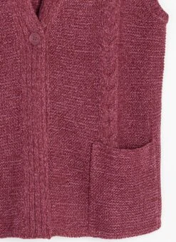 Single Cable Knit V- Neck Waistcoat 10 Single Cable Knit V- Neck Waistcoat -The Edinburgh Woollen Mill 63074pvl 73d23cd5169f88a