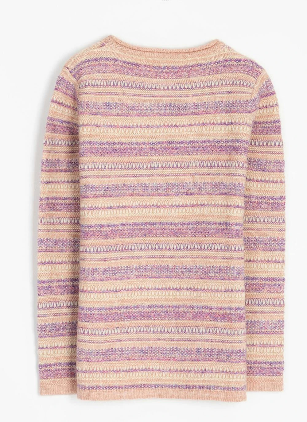 Textured Striped Crew Neck Jumper 4 Textured Striped Crew Neck Jumper - Image 4