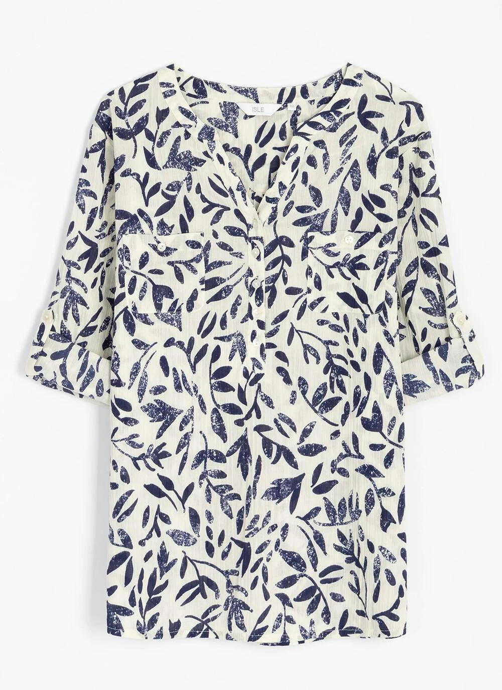 Pure Cotton Notch Neck Blouse 1 Pure Cotton Notch Neck Blouse