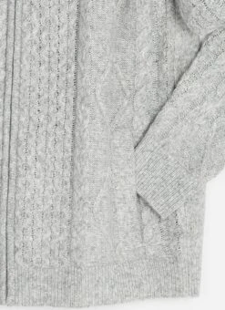 Wool Blend Cable Funnel Neck Cardigan -The Edinburgh Woollen Mill 63109pvl e2cc2276980ceb0