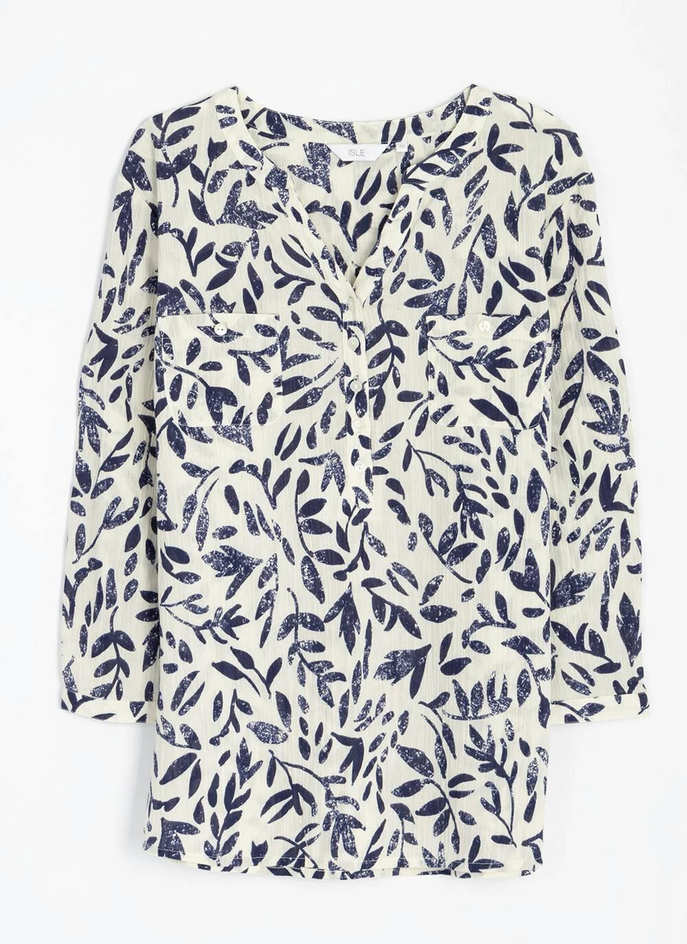 Pure Cotton Notch Neck Blouse 4 Pure Cotton Notch Neck Blouse - Image 4