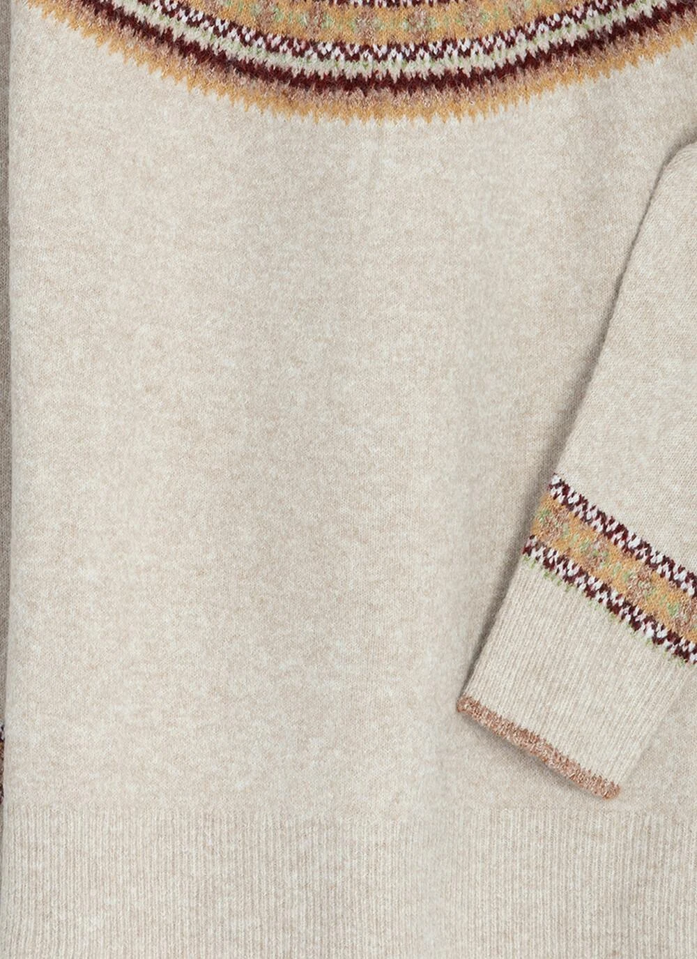 Soft Touch Fairisle Yoke Crew Neck Jumper 5 Soft Touch Fairisle Yoke Crew Neck Jumper - Image 5