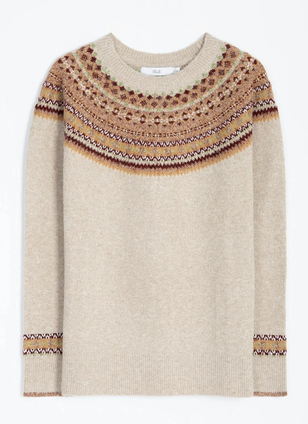 Soft Touch Fairisle Yoke Crew Neck Jumper 3 Soft Touch Fairisle Yoke Crew Neck Jumper - Image 3