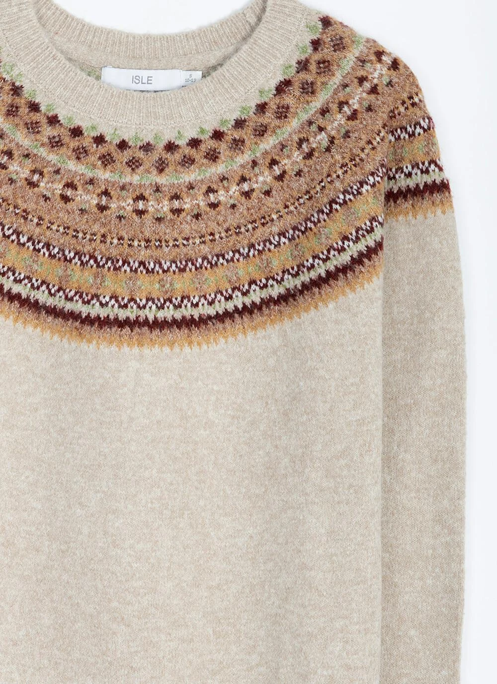 Soft Touch Fairisle Yoke Crew Neck Jumper 4 Soft Touch Fairisle Yoke Crew Neck Jumper - Image 4