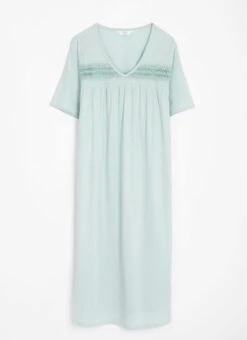 Cotton Rich Lace Trim Nightdress 8 Cotton Rich Lace Trim Nightdress -The Edinburgh Woollen Mill 63222pvl 485fab3210cc449