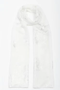 Floral Foil Print Scarf