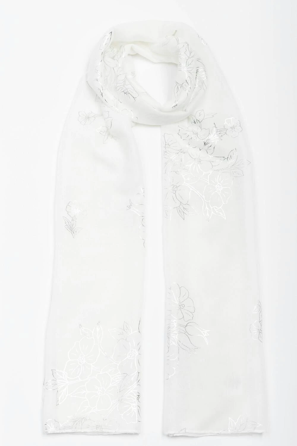 Floral Foil Print Scarf 1 Floral Foil Print Scarf