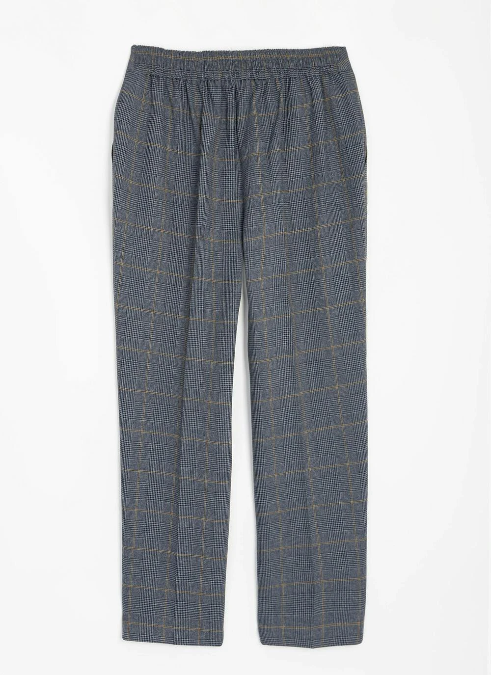 Comfort Fit Woven Check Trousers 4 Comfort Fit Woven Check Trousers - Image 4