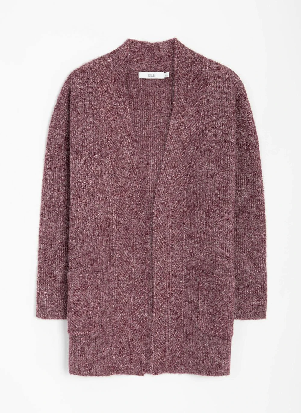 Wool Blend Ribbed Edge To Edge Cardigan 3 Wool Blend Ribbed Edge To Edge Cardigan - Image 3