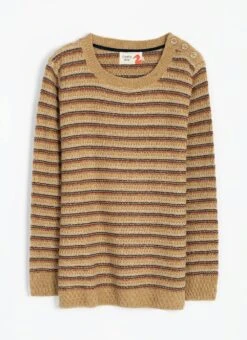 Textured Stripe Crew Neck Jumper -The Edinburgh Woollen Mill 63513pvl d584fdc07ef9b91