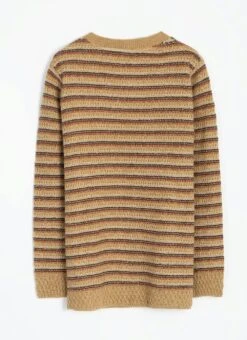 Textured Stripe Crew Neck Jumper -The Edinburgh Woollen Mill 63521pvl 4129365a234c377