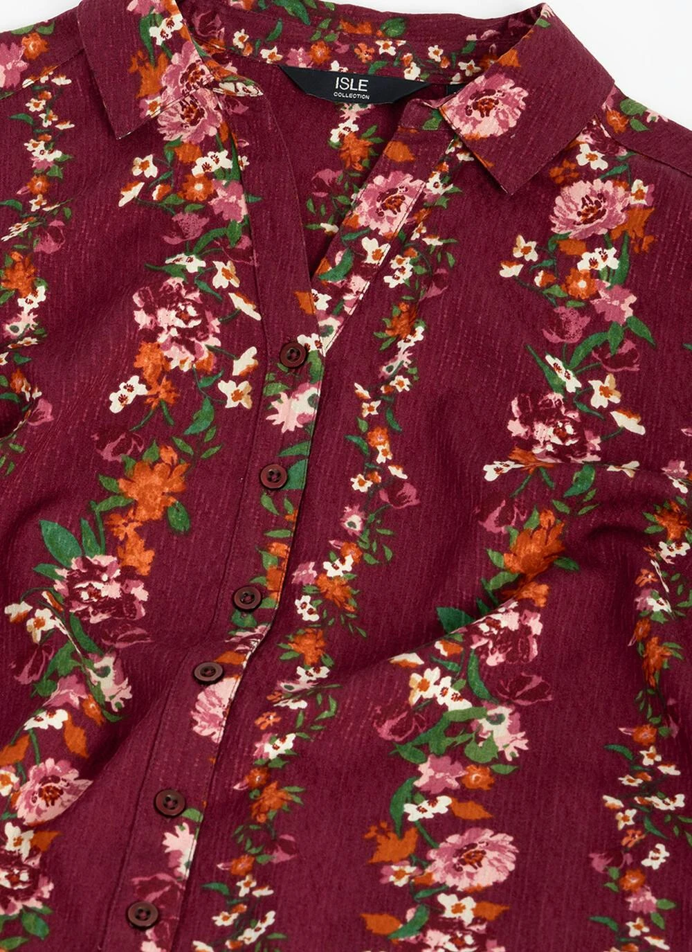 Floral Stripe Printed V Neck Blouse 4 Floral Stripe Printed V Neck Blouse - Image 4