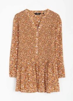 Shirred Notch Neck Blouse -The Edinburgh Woollen Mill 63684pvl e86a9eddd2565e6