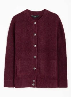 Textured Rib Crew Neck Cardigan 8 Textured Rib Crew Neck Cardigan -The Edinburgh Woollen Mill 63687pvl c2923e8f0928288