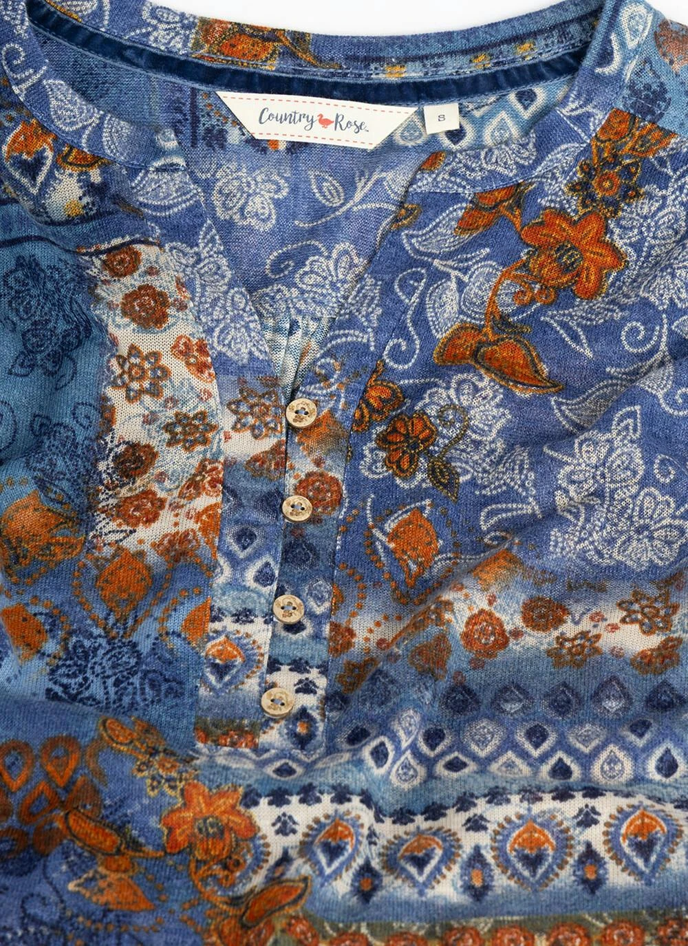 Jersey Printed V-Neck Top 2 Jersey Printed V-Neck Top - Image 2