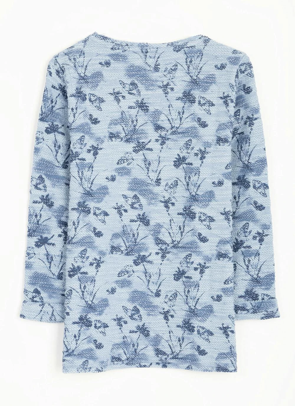 Cotton Rich Textured Crew Neck Printed Top 4 Cotton Rich Textured Crew Neck Printed Top - Image 4