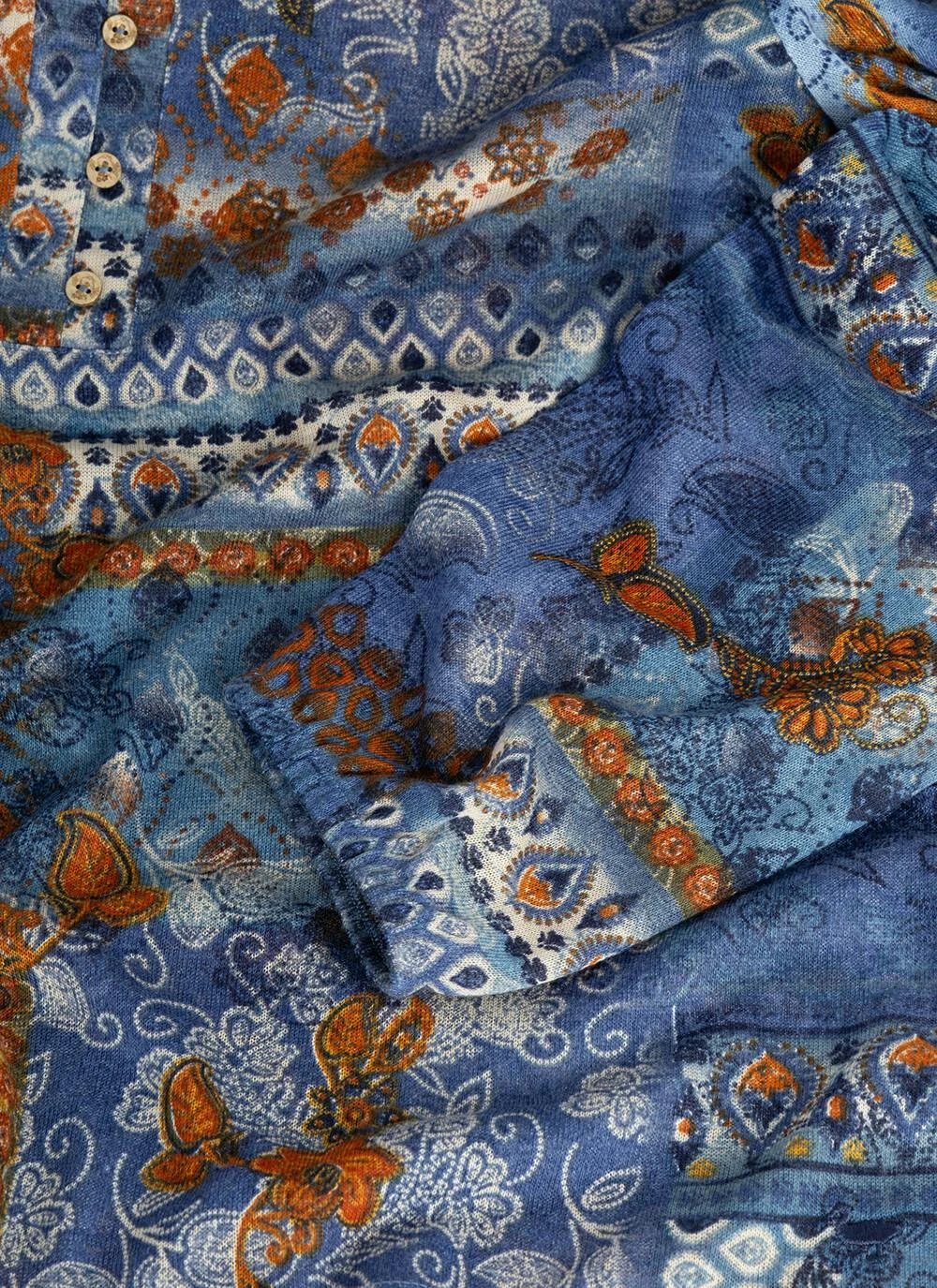 Jersey Printed V-Neck Top 3 Jersey Printed V-Neck Top - Image 3