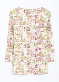 Soft Touch Sweetheart Neck Printed Top -The Edinburgh Woollen Mill 63814pvl a755eabf10bec97