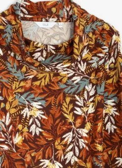 Warm Handle Cowl Neck Printed Top -The Edinburgh Woollen Mill 63884pvl 43af54737f7104a