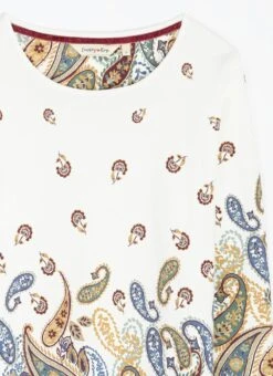 Pure Cotton Jersey Border Print Top -The Edinburgh Woollen Mill 63896pvl 4009afc55a8ca37