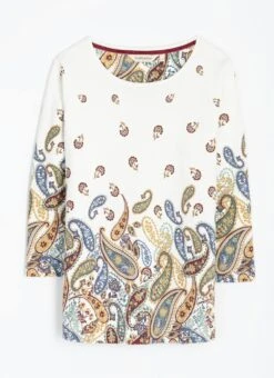 Pure Cotton Jersey Border Print Top -The Edinburgh Woollen Mill 63898pvl 1aaafe4ca4eddc3