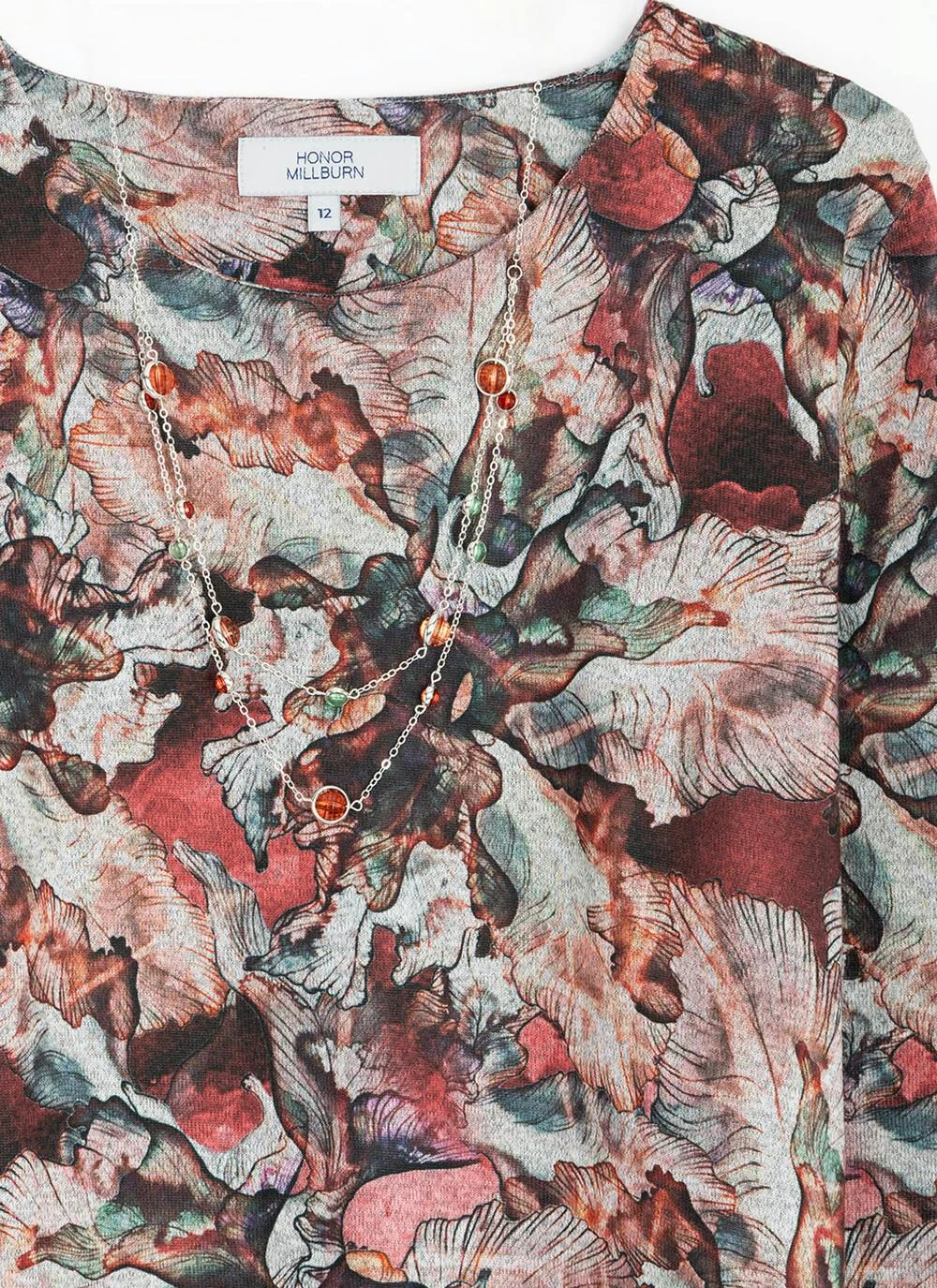 Soft Touch Necklace Print Top 4 Soft Touch Necklace Print Top - Image 4