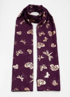 Lightweight Foil Butterfly Scarf