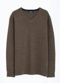100% Lambswool V Neck Jumper