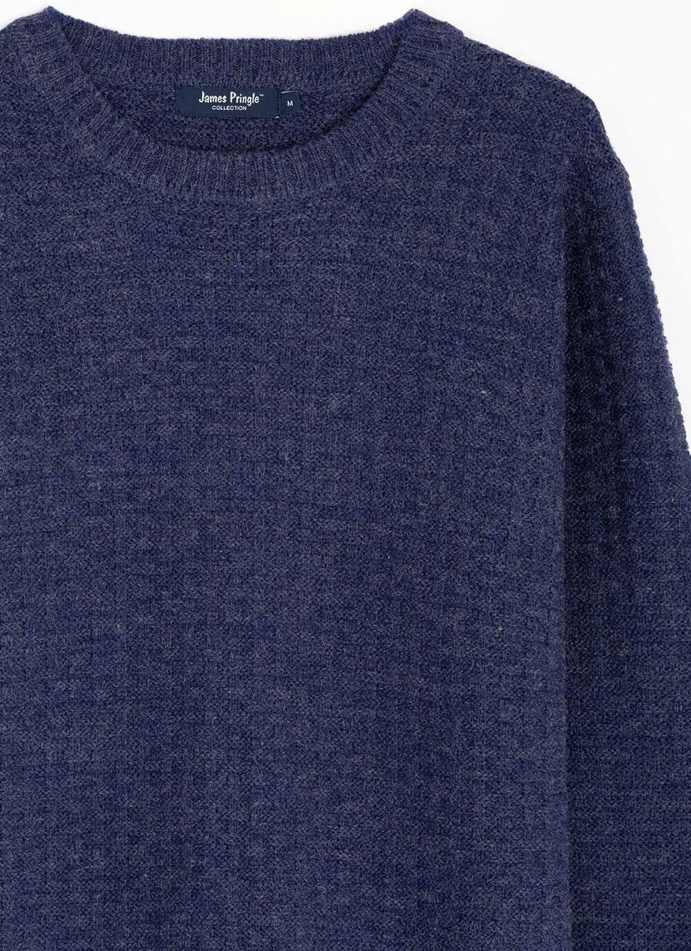 Textured Knit With Wool Crew Neck Jumper 2 Textured Knit With Wool Crew Neck Jumper - Image 2